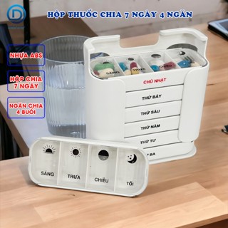  Hộp chia thuốc 7 ngày 4 buổi LH-2039 sáng trưa chiều tối nhựa ABS bền đẹp an toàn tiện dụng mang đi làm đi du lịch ... 