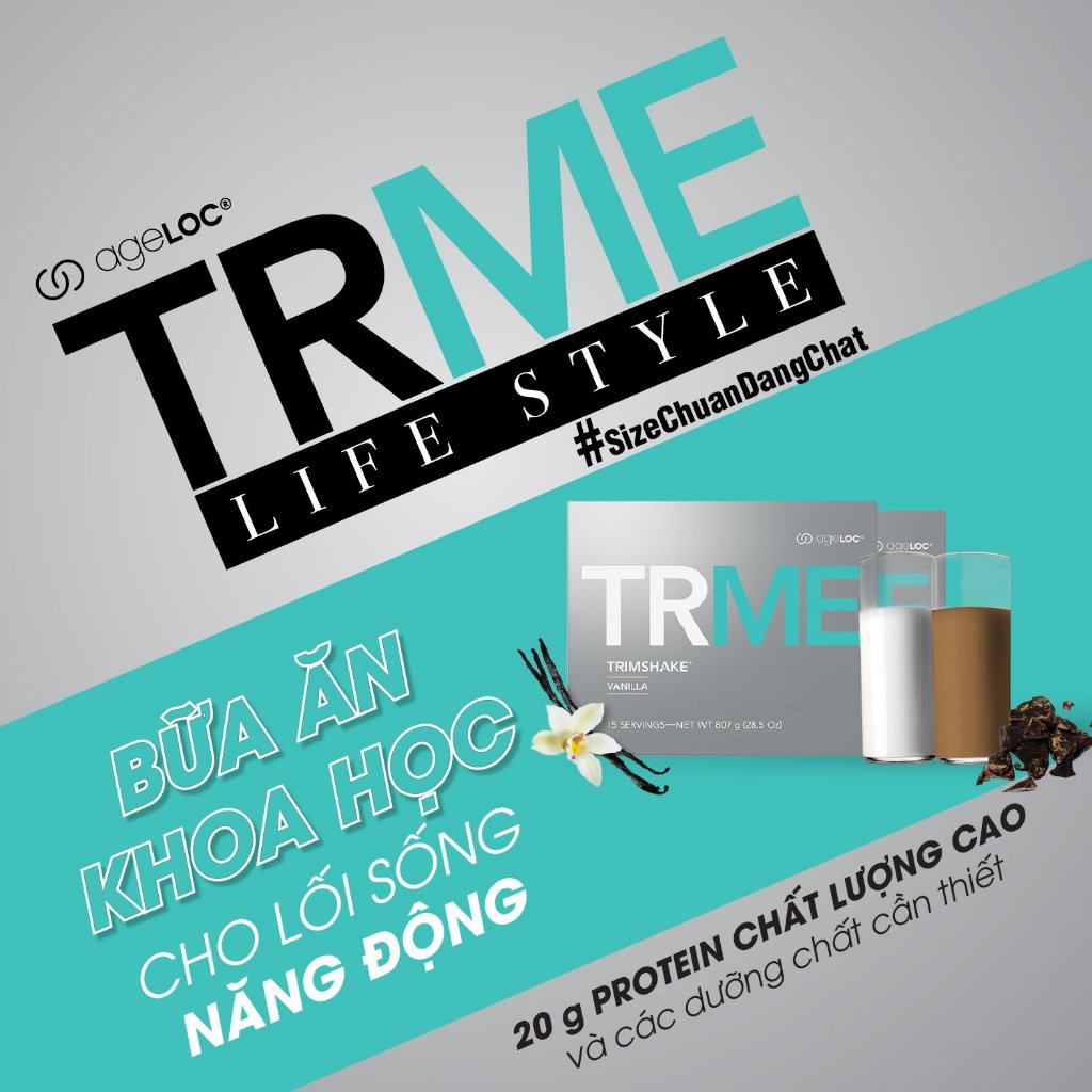 ageLOC TRME TRIMSHAKE 15 gói/1 hộp date 2026 hàng công ty