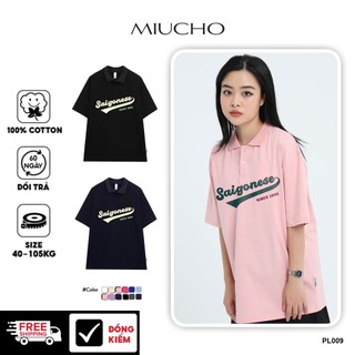 Áo polo nữ form rộng có cổ đẹp chất cotton form unisex PL009 Miucho basic