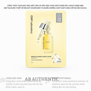 [ Top 1 bán chạy] Mặt nạ giấy dưỡng sáng, cấp ẩm và làm dịu da CNP Laboratory Ampule Mask 25ml - AB AUTHENTIC