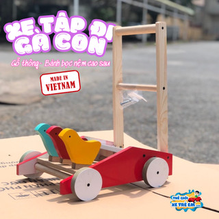 Xe tập đi gỗ Gà Con loại đẹp [Made in Vietnam]
