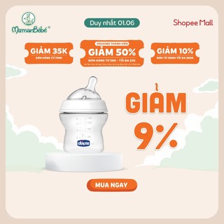 (MamanBébé chính hãng) Bình sữa Chicco núm nghiêng Pisa Natural Feeling 0M+ 150ML