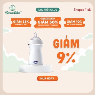 (MamanBébé chính hãng) Bình sữa Natural Feeling 6M+ Chicco chảy nhanh 330ml
