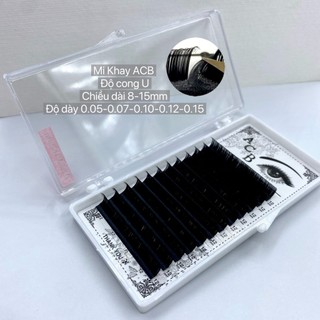 Mi khay ACB / Độ dày 0.05-0.07-0.10-0.12-0.15 / Cong U / Dài 8-15mm / Sỉ lẻ dụng cụ mi giá sỉ Belash