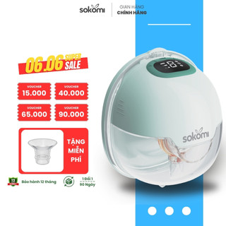 Máy hút sữa không dây sokomi skp - 01 chính hãng dụng cụ vắt sữa cao cấp bảo hành 1 năm