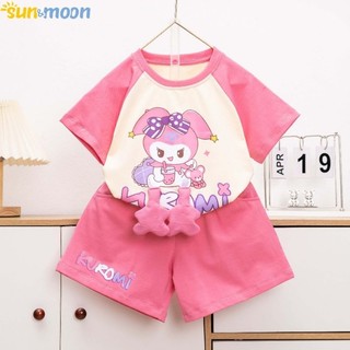 Sun & Moon - Bộ đùi cotton hàng hè in hình kuromi cho bé gái size 10-35kg
