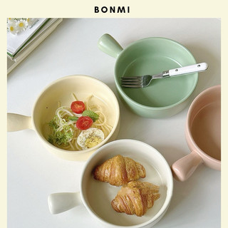 Bát sứ có tay cầm, tô sứ ăn mì tiện lợi, tô bỏ lò nướng bảng màu pastel phong cách Hàn Quốc Bonmi Decor