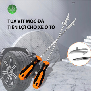  Tua vít Kiêm Móc Đá Dăm Lốp Xe Hơi Bảo Vệ Lốp Xe Trước Khi Di Chuyển, KiểmTra Móc Đá Lốp Xe