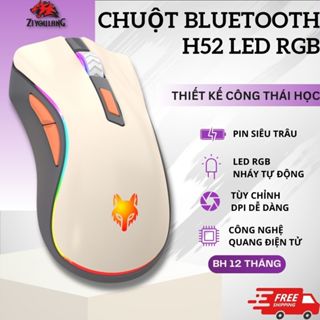 Chuột Bluetooth Không Dây H52 LED RGB Pin Sạc Lithium Thiết Kế Công Thái Học Kết Nối Đa Năng Pc Lap