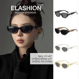 Kính râm dáng mắt mèo ELASHION hot trend, kính nam nữ chống tia UV400 bảo vệ mắt, bền bỉ - E141