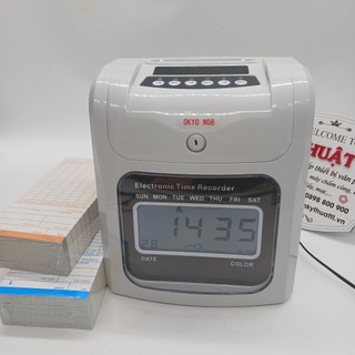 Máy chấm công thẻ giấy okyo n08 - tặng 200 thẻ giấy