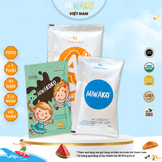 Sữa Hạt Thực Vật Hữu Cơ Miwako Vị Gạo, A+ Vị Vani Và Vị Cacao Gói 30g - Miwako Việt Nam