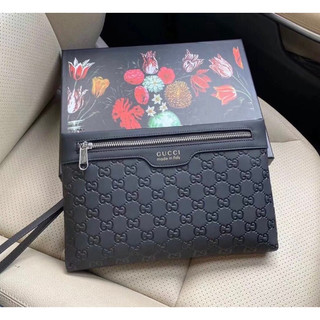 Ví cầm tay nam da thật thời trang cao cấp Gucci GG GC phong cách trẻ trung, thời thượng