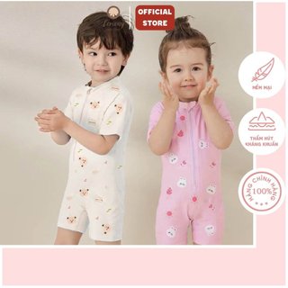 Bộ bơi liền thân kèm mũ cho bé Monona, vải giữ nhiệt, cản gió, chống UV, an toàn cho bé đi bơi