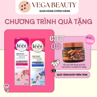 Kem tẩy lông VEET Silky Fresh Hair Removal Cream 100ml giúp loại bỏ lông trên da dễ dàng, phù hợp cho da nhạy cảm