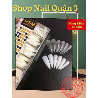 Móng úp hsm nhám phom nhọn, hsm nhám phom chuẩn không cần mài dũa - móng giả