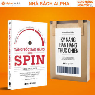 Lẻ/combo sách cẩm nang bán hàng siêu đẳng dành cho các saler: kỹ năng bán hàng thực chiến+ tăng tốc bán hàng bằng spin