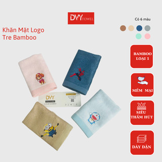 Khăn Mặt Tre Bamboo Logo Cho Bé DVY Towel Mềm Mại Siêu Thấm Hút Bảo Vệ Làn Da Cao Cấp