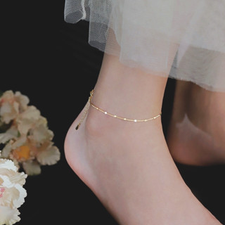 Lắc chân titan nữ tùy chọn dây dẹp đơn và đôi dùng móc tròn sang trọng không đen gỉ