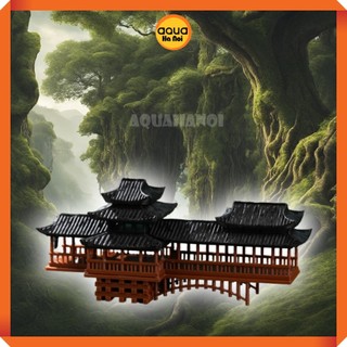Mô hình nhà kiến trúc Nhật cổ trang - Hành lang trang trí tiểu cánh, terrarium, bán cạn, bonsai, thủy sinh