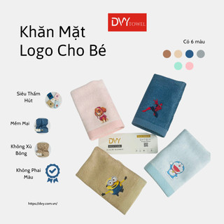 Khăn Mặt Tre Bamboo Logo Cho Bé Dvy Towel Mềm Mại Dày Dặn Siêu Thấm Hút Bảo Vệ Làn Da
