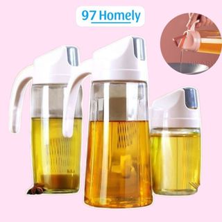 Chai Đựng Dầu Ăn Cao Cấp Đóng Mở Nắp Tự Động 97HOMELY Có Tay Cầm Dung Tích 630ml DT240300501