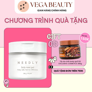 Toner Pad Tẩy Da Chết NEEDLY Daily 280g 60 miếng chứa BHA và PHA loại bỏ da chết nhẹ nhàng, hiệu quả, giảm mụn đầu đen