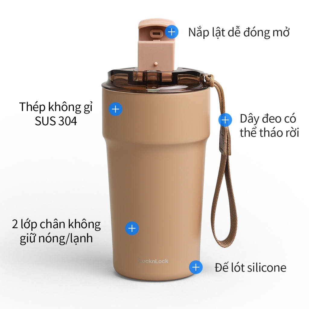 Ly giữ nhiệt LocknLock Metro Cafe Tumbler LHC4357 500ml, LHC4359 650ml, thép không gỉ 304 , phủ sứ | BigBuy360 - bigbuy360.vn