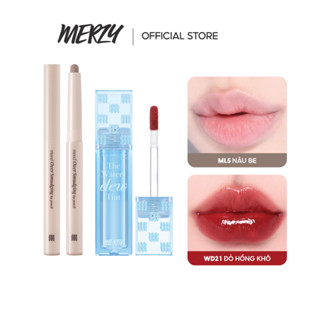 Combo Son Merzy The Watery Dew Tint Ver 4 + Chì Kẻ Viền Môi Merzy Mood Over Smudging Lip Pencil 0.9g