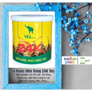 Sơn Nhũ vàng 24K Yes, Nhũ Vàng 24K Ánh Vàng Lấp Lánh, Thu Hút Và Bền Màu, Không Bong Tróc, Ít Hao