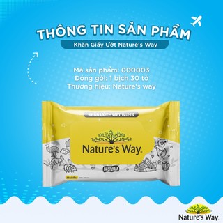 Khăn Giấy Ướt Nature's Way Không Mùi, An Toàn Cho Da Của Bé Cao Cấp
