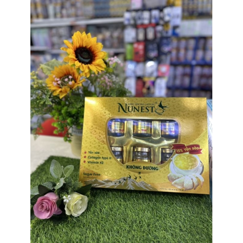 Hộp Yến Sào NUNEST CAO CẤP KHÔNG ĐƯỜNG (6 lọ ×70ml)