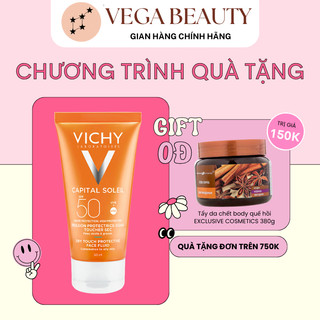 Kem chống nắng VICHY Capital Soleil Dry Touch SPF50+ 50ml kiềm dầu, không bóng nhờn