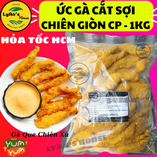 Ức gà cắt sợi tẩm bột chiên giòn cp 1kg gà rán cp ức gà fingerê cắt nhỏ ăn vặt gymmer healthy an phát phát