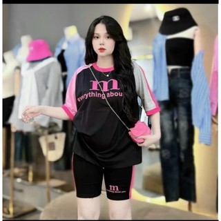 Set thun gân đùi - phối màu và sọc thể thao siêu xinh - sản phẩm y hình
