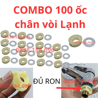 Combo 100 ốc nhựa vặn giữ vòi rửa bát, vòi lavabo lạnh, combo 100 combo 50 lựa chọn