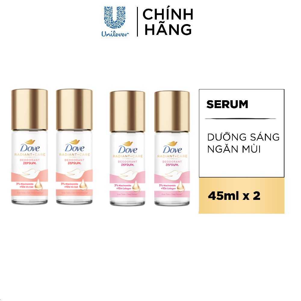 [Live]Combo 2 Lăn ngăn mùi dưỡng sáng cao cấp Dove tinhchất serum dành cho nữ với 3%Niacinamide sáng mịn đều màu45ml | BigBuy360 - bigbuy360.vn