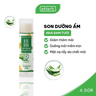 Son Dưỡng Không Màu Nha Đam Tươi Giảm Thâm Môi, Chống Khô Nứt MILAGANICS 4.5g (Cây)