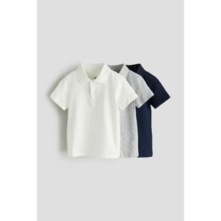 [Tách set] Áo polo trắng xám xanh HM H&M _hàng chính hãng authenitc