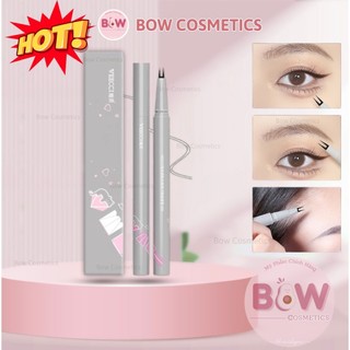  Bút Phẩy Sợi Mi Dưới Veecci Dạng Lỏng, Chống Thấm Nước Lâu Trôi Đầu Mảnh Dễ Phẩy, Bút Vẽ Mi Chống Lem