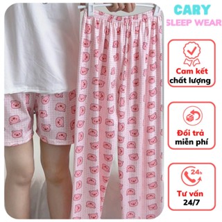 Quần dài hoạt hình loopy dễ thương quần dài ống rộng form suông phong cách Hàn Quóc