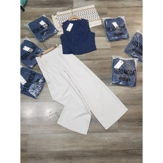 Set quần ống suông áo gile