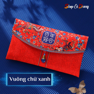 Combo 3 bao lì xì vải gấm cao cấp mẫu đẹp độc quyền, bao lì tết