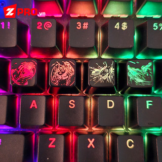 Bộ Keycap Liên Minh Huyền Thoại Lee Sin 4 Phím (Dùng gắn cho Bàn phím cơ)