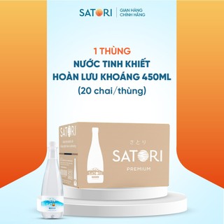 Thùng 20 chai nước tinh khiết hoàn lưu khoáng satori premium