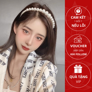 Bờm Ngọc Trai nhân tạo,băng đô cài tóc kết hợp phong cách Hàn Quốc tiểu thư A20 Áo Dài Cách Tân Kiều