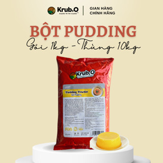 Bột pudding Krub.O gói 1kg - làm thạch thơm mềm mịn pha trà sữa topping dẻo dai