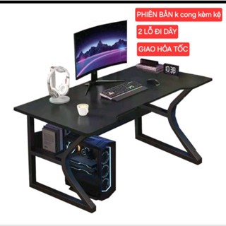 Bàn làm việc, gaming chữ K, U, Z (Giao HỎA TỐC trong ngày)(2 lỗ luồn dây- có giằng sắt đỡ mặt bàn)