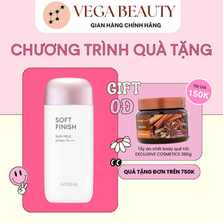 Kem Chống Nắng MISSHA Soft Finish Sun Milk SPF50+ PA+++ 70ML chống nắng tốt, kiềm dầu và bảo vệ da tối ưu