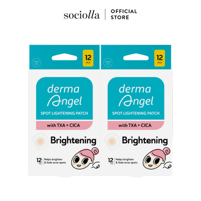 Combo 2 Miếng Dán Mụn Hỗ Trợ Giảm Tái Viêm Sau Nặn Mụn, Giảm Thâm Derma Angel Spot Lightening 12pcs